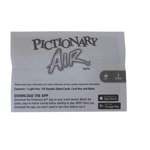 Pictionary Air Family Game Open Box Sealed Cards Pen Tested and Works Family Fun - Picture 6 of 8